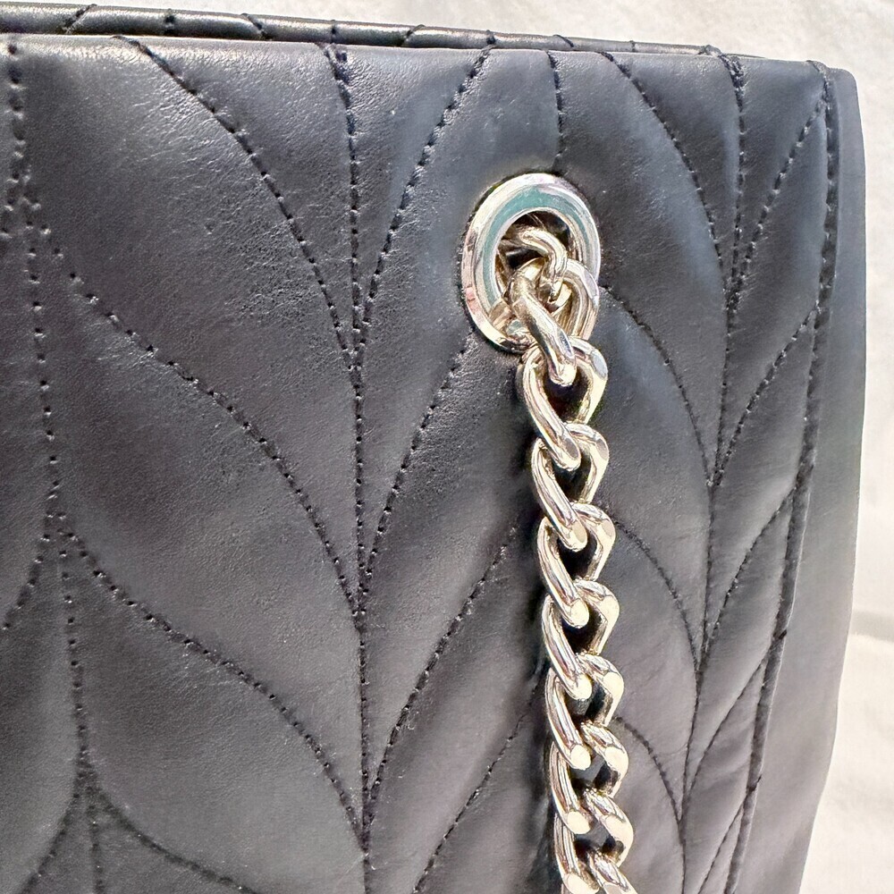 Kate Spade Briar Lane Quilted Willis Tote Bag Black Silver Handwear Chic Luxury - Picture 5 of 16